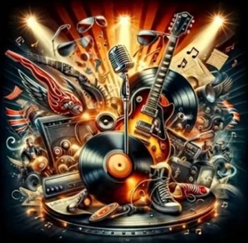 NORIMPEX Diamantna slika Glasbeni navdih 30x40cm