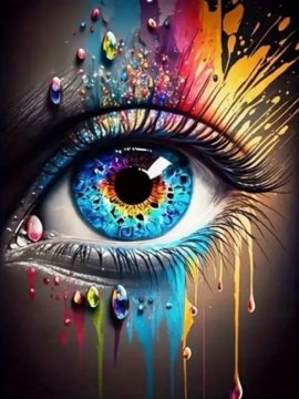 NORIMPEX Diamantna slika Barvno oko 30x40cm