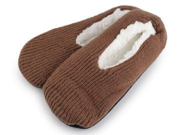 Moški zimski hišni čevlji s protizdrsno zaščito - (velikost 39-42) rjavi svetli