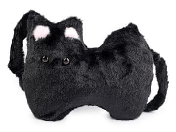 Dekliška plišasta torbica mačka 26x21 cm - črna