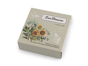 Washi dekorativni lepilni trak vintage set - mešanica sončnic