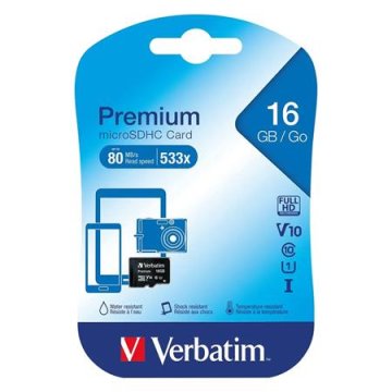 Verbatim Micro SecureDigital SDHC Class10 16GB 44010