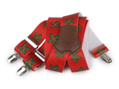 Božična opornica širina 3,5 cm dolžina 120 cm - rdeča