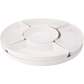 Servirne sklede s pladnjem komplet 6 kosov krem KO-177602550cream