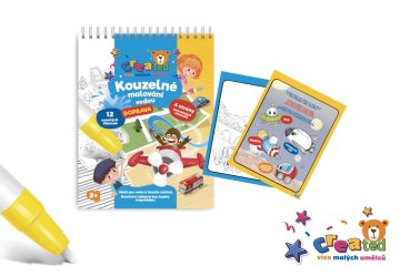 Magični blok za akvarel/ svinčnik s svinčnikom na desni strani je ustvaril 4 liste