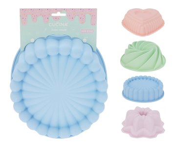 Silikonski kalup za peko meša oblike BABY, HEART, FLOWER, SPIRAL