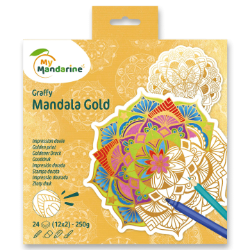Barvanje stran Avenue Mandarine Graffy Mandala Gold