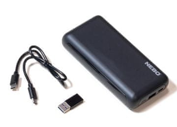 NEBO Svetilka 20K Powerbank, USB-C