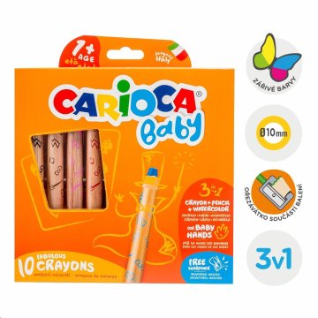 Carioca večnamenske voščene blazinice 3v1 Baby - 10 kosov