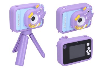 Otroški digitalni fotoaparat s silikonskim ohišjem in stativom - 48Mpx fotografija, Full HD video