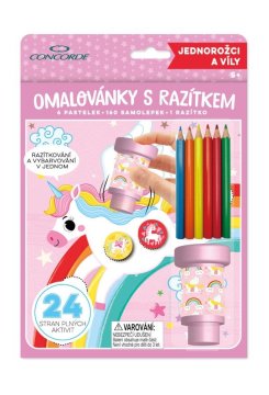 Pobarvanka z žigom CONCORDE - Unicorns in vile