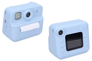 Otroški digitalni fotoaparat s tiskalnikom v modri barvi - 12Mpx fotografije, Full HD video