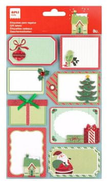 APLI Božične kartice z imeni - drevo in darila