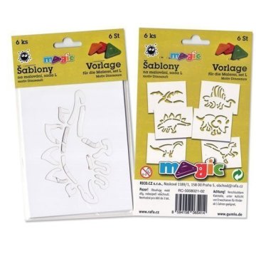 Magic papirnate šablone za slikanje DINOSAUROV