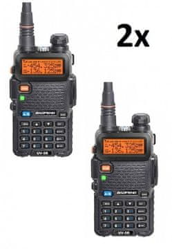 Baofeng UV-5R (5W) - komplet 2 kosa, radijska postaja
