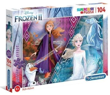Clementoni Puzzle Supercolor Glitter - Frozen 2, 104 kosov