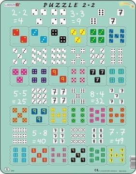 LARSEN Sestavljanka za množenje s kockami 24 kosov