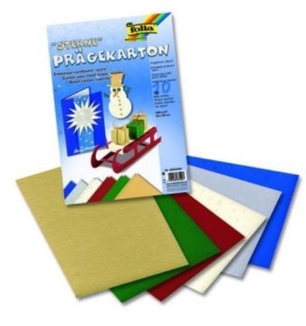 FOLIA Block Design papirji z motivom - Natisnjene zvezde 10 listov