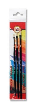Koh-i-Noor Šolski čopiči ravne velikosti 2,4,6 (komplet 3 kosov)