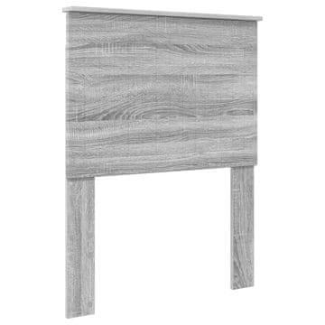 Vidaxl Vzglavje z vzglavjem Siva Sonoma 75 cm Konstruiran les