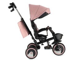 MoMi IVI 3v1 otroški voziček / kolo / tricikel, nastavljiv, zložljiv, črno-roza