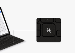 Samsung Ai Key ovitek s tipkovnico Galaxy Tab S9/S9 FE/S10 FE/S10 Lite, črn