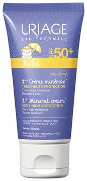 Uriage Zaščitna mineralna krema SPF 50+ Bébé (1. mineralna krema) 50 ml