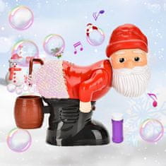 Netscroll  Igrača z milnimi mehurčki Božiček, smešen Božiček z zvočnimi efekti, LED osvetlitvijo in mehurčki z zadnjice je idealen za kreiranje dobre volje, BlowSanta