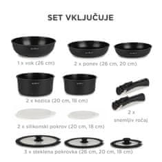 Rosmarino Click&Cook 12-delni set posode