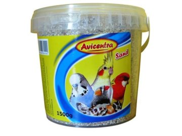 Avicentra pesek za ptice s školjkami - vedro 1,5 kg
