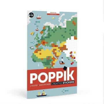 MAPA Poppik Nalepka Plakat - Zemljevid sveta