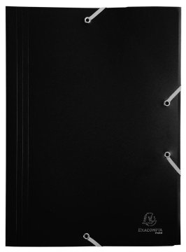 Exacompta mape z gumico - črne