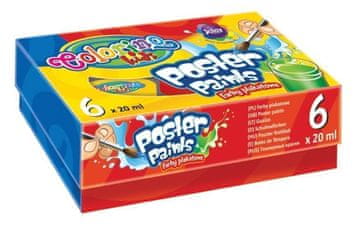 Colorino Skodelica za tempera barve 6 barv, 20 ml