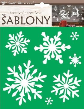 Kreativne šablone - snežinke 18 x 23 cm