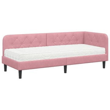 Vidaxl Kotna postelja Roza 80 x 200 cm Žamet