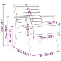 Vidaxl fotelj Taupe 59 x 75 x 78 cm blago