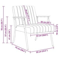 Vidaxl fotelj Svetlo zelena 59 x 75 x 78 cm Žamet