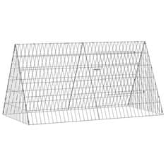 Vidaxl Kletka za piščance srebrna 110 x 55 x 55 cm Cinkana jeklena