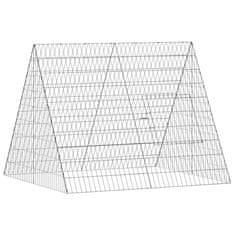 Vidaxl Kletka za piščance srebrna 110 x 100 x 85 cm Cinkana jeklena