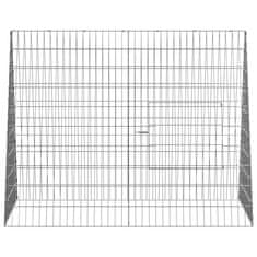 Vidaxl Kletka za piščance srebrna 110 x 100 x 85 cm Cinkana jeklena