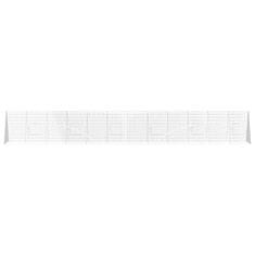 Vidaxl Kletka za piščance srebrna 650 x 100 x 85 cm Cinkana jeklena