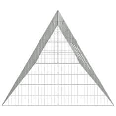 Vidaxl Kletka za piščance srebrna 650 x 100 x 85 cm Cinkana jeklena