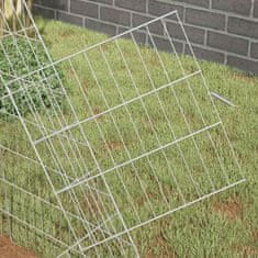 Vidaxl Kletka za piščance srebrna 215 x 100 x 85 cm Cinkana jeklena