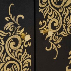 Vidaxl Strani šal s polico Črna 60 x 33 x 75 cm Masiven les manga