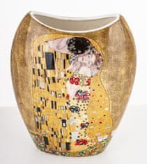 ZAKLADNICA DOBRIH I. Vaza iz porcelana z dekorjem Poljub slikarja Gustava Klimta 