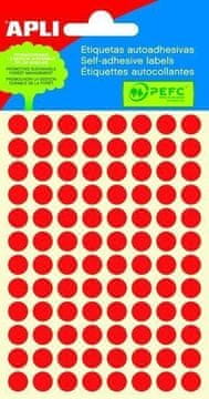 Apli Samolepilne etikete O 8 mm - rdeče