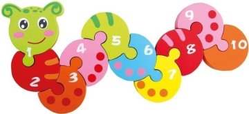 Bino Lesena sestavljanka deževnikov s številkami