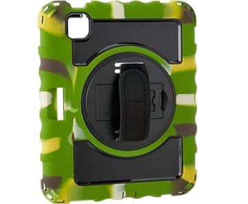 Nikcorp Oklepni ovitek za iPad Pro 11 in Air 5/4 10.9, 360° vrtljivo stojalo, naramni pas, moro zelena zaščitna torbica