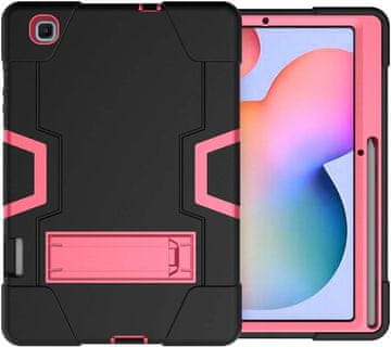 Nikcorp Trpežen zaščitni etui ovitek za iPad Pro 12.9 (2018-2021) s stojalom in zaščito pred udarci, roza