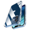 Nikcorp Zaščitni ovitek za iPhone 12/12 Pro, prozoren, odporen na udarce, ojačani robovi, tanek profil, zaščita kamere
